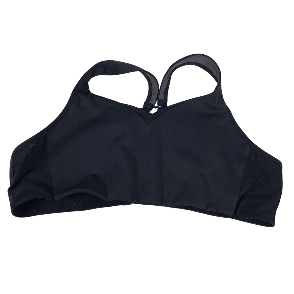 Brooks Sports Bra Womens 34DD Black High Impact Adjustable Hook Back Running